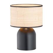 Lampy stojące - ASPEN LN1 BLACK/RATTAN oprawa oświetleniowa - miniaturka - grafika 1