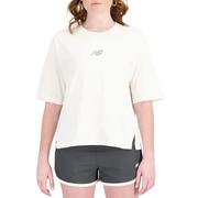 Koszulki sportowe damskie - Koszulka New Balance WT31511GIE - biała - miniaturka - grafika 1