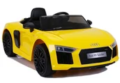Pojazdy elektryczne dla dzieci - Auto na akumulator Audi R8 Żółty Lakierowane - miniaturka - grafika 1