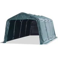Pawilony ogrodowe - VidaXL Namiot dla bydła, PVC 550 g/m, 3,3 x 6,4 m, ciemnozielony - miniaturka - grafika 1
