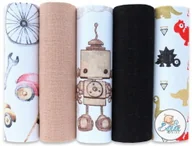 Pieluchy - Ega Pieluchy Kolorowe Tetrowe Wielorazowe 70x80 5-PAK Zestaw nr 10 7398 - miniaturka - grafika 1