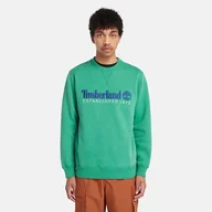 Bluzy męskie - felpa uomo timberland tb0a65dd ls est. 1973 crew bb sweatshirt ed3 celtic green - miniaturka - grafika 1