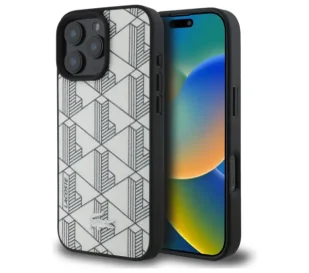 Lacoste Mono Farine MagSafe do iPhone 16 Pro Max Szary - Etui i futerały do telefonów - miniaturka - grafika 1
