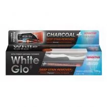 White Glo WHITE GLO_SET Deep Stain Remover Sensitiv Relief pasta wybielająca 125ml+ szczoteczka - Szczoteczki do zębów - miniaturka - grafika 1