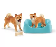 Figurki dla dzieci - Schleich, Figurka kolekcjonerska, Shiba Inu Matka i szczenięta - miniaturka - grafika 1