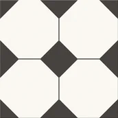 Płytki ceramiczne - Gres Patchwork b&amp;w gpt1221 white mat 29,8x29,8 Cersanit - miniaturka - grafika 1
