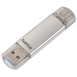 Pendrive HAMA C-Laeta 64GB, USB-C/USB 3.1 Gen. 1 (USB 3.0), Odczyt 40 MB/s Srebrny - Pendrive - miniaturka - grafika 1