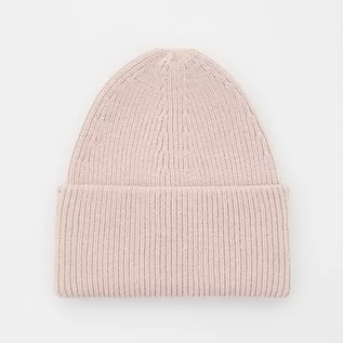 Czapki damskie - Reserved - Czapka typu beanie - Różowy - grafika 1