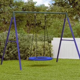 vidaXL Huśtawka Nests Niebieska 100 cm, 100 kg, Tkanina Oxford - Place zabaw - miniaturka - grafika 1