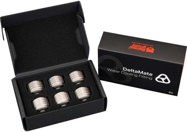 Thermal Grizzly DeltaMate Fitting - HT14 Matt Nickel 6-Pack