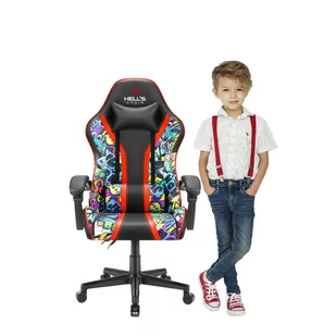 Fotel Gamingowy Hell'S Chair Hc-1005Kids Graffiti  Kolorowy - Fotele gamingowe - miniaturka - grafika 1
