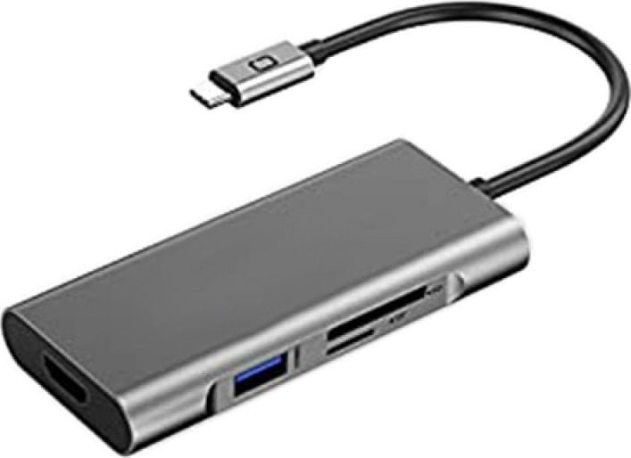 Adapter USB Extra Digital Adapteris USB Type-C - 3 x USB 3.0, Type-C PD, HDMI, SD, TF
