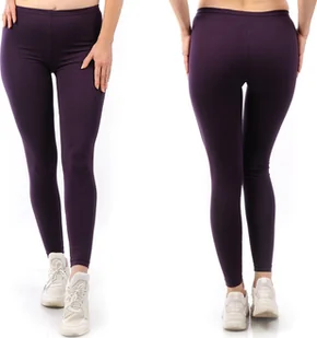 Legginsy damskie długie Polskie Getry Bawełniane Fioletowe 5XL - Legginsy - miniaturka - grafika 1