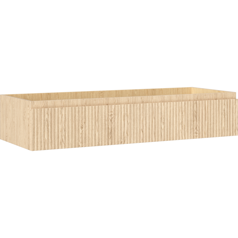 Mexen Rivel szafka łazienkowa podumywalkowa 120 cm, 1 szuflada, ryflowana , dąb - 91A20-12023-1-BF81