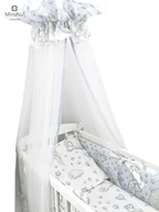 Pościel dla dzieci - Pościel 2 elementowa do kołyski MIŚ Z SERDUSZKIEM BŁĘKIT BAWEŁNA 100% - miniaturka - grafika 1