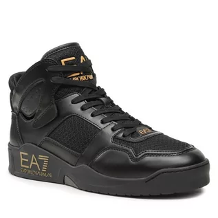 Półbuty męskie - Sneakersy EA7 Emporio Armani X8Z039 XK331 M701 Triple Black+Gold - grafika 1