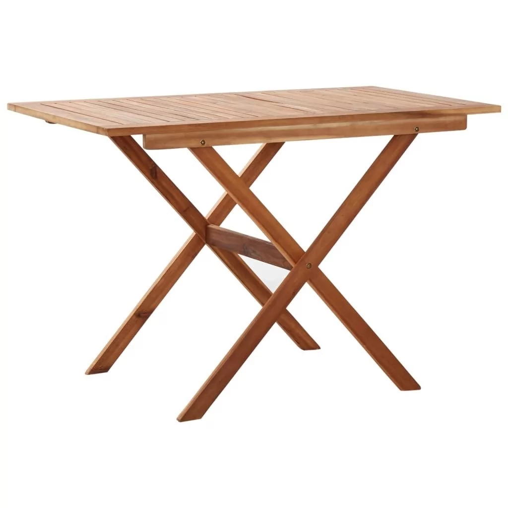 vidaXL Składany stół ogrodowy, 110x67x74 cm, lite drewno akacjowe