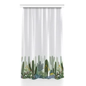 Zasłony - Gotowa zasłona na taśmę 150x230 Kwitnące kaktusy, Fabricsy - miniaturka - grafika 1
