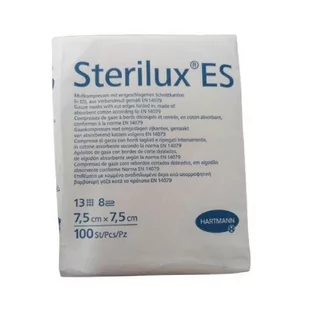 Hartmann Sterilux ES Kompresy z gazy opatrunkowej niejałowe 7,5 x 7,5cm, 100 sztuk - Apteczki i materiały opatrunkowe - miniaturka - grafika 1