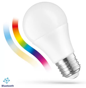 Żarówka LED bańka E27 8,5W RGBW+CCT - kolory + biały 2700-6500K 850lm mleczna sterowana aplikacją przez BLUETOOTH 220* A60 SPECTRUMsmart EASY - Systemy inteligentnych domów - miniaturka - grafika 1