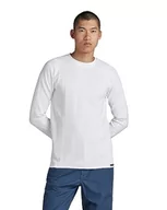 Koszulki męskie - G-STAR RAW Jirgi Tweeter Slim Ls t-shirt męski, Biały (White D23475-d271-110), XS - miniaturka - grafika 1