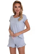 Piżamy damskie - Sophia 02 piżama damska bawełniana, Kolor jasnoszary, Rozmiar XL, myMaDo - Primodo.com - miniaturka - grafika 1