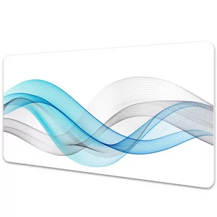 Podkładka ochronna Paski niebiesko-szare 90x45 cm - Podkładki na biurko - miniaturka - grafika 1