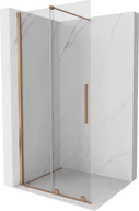 Ścianki i drzwi prysznicowe - Mexen Velar drzwi prysznicowe rozsuwane Walk-in 120 cm, transparent, miedź szczotkowana - 871-120-000-03-65 - miniaturka - grafika 1