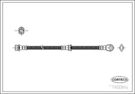 Przewody hamulcowe - CORTECO Przewód hamulcowy giętki CORTECO 19033550 MR407251 19033550 - miniaturka - grafika 1
