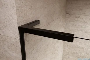 Radaway Furo Black SL kabina Walk-in 80x200cm lewa czarny mat/szkło przejrzyste 10306438-54-01L/10110394-01-01 - Kabiny prysznicowe - miniaturka - grafika 8