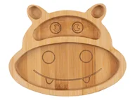 Miseczki i talerzyki dla dzieci - Wenko Bambusowa tacka/talerzyk dziecięcy Hipopotam - miniaturka - grafika 1