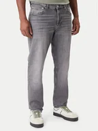 Spodnie męskie - Tommy Jeans Jeansy Ryan DM0DM21215 Szary Slim Fit - miniaturka - grafika 1