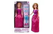 Lalki dla dziewczynek - Lalka Natalia 29cm Księżniczka fioletowa 122033 lalka w sukni balowej, 3x spinka, 2x torebka, szczotka, buty Artyk - miniaturka - grafika 1