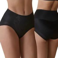 Majtki damskie - Majtki Wyszczuplające Brzuch Figi Modelujące Wysoki Stan Gładkie Czarne S - miniaturka - grafika 1