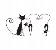 Naklejki na ścianę - Naklejka na ścianę dzieci ogromne koty kotki 38, 240x120 cm - miniaturka - grafika 1