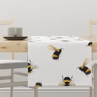 Obrusy i serwetki - Bieżnik SUMMER wzór SM03 akwarelowe trzmiele 40 x 100 cm - miniaturka - grafika 1