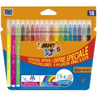 Flamastry - BIC FLAMASTRY KID COULEUR FLUO PUDEŁKO 15+3 wszystko dla domu i biura! 921359 - miniaturka - grafika 1