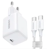 Ładowarki do telefonów - Ładowarka Sieciowa Ugreen X513 30W Gan 1X Usb-C + Kabel Usb-C 1M - Biała - miniaturka - grafika 1
