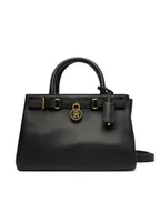 Torebki damskie - Tommy Hilfiger Torebka American Icon Mini Tote Leather AW0AW17926 Czarny - miniaturka - grafika 1