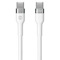 Kable USB - Forever Kabel Flexible USB-C/USB-C 100W 2m GSM115430 Biały - miniaturka - grafika 1