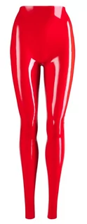 Bielizna erotyczna damska - BIELIZNA BDSM LATEX LEGGINGS RED XL - grafika 1