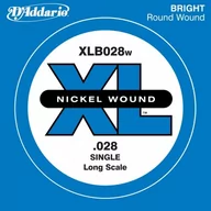 Struny gitarowe  - D'Addario xlb028 W pojedyncze gitary (rozmiar: XL) Nickel Wound 028 Long Scale XLB028W - miniaturka - grafika 1