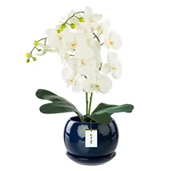 Donice - Doniczka Ceramiczna Kula 4 Z Podstawką Kobalt Granat - miniaturka - grafika 1