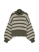 Swetry damskie - Vero Moda Sweter w kolorze khaki - miniaturka - grafika 1