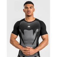 Kimona, stroje i obuwie - Venum Rashguard Krótki Rękaw Short Sleeve Attack Black/Grey - miniaturka - grafika 1