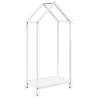 Wózki magazynowe - vidaXL Stojak na drewno opałowe, biały, 40x25x90 cm - miniaturka - grafika 1
