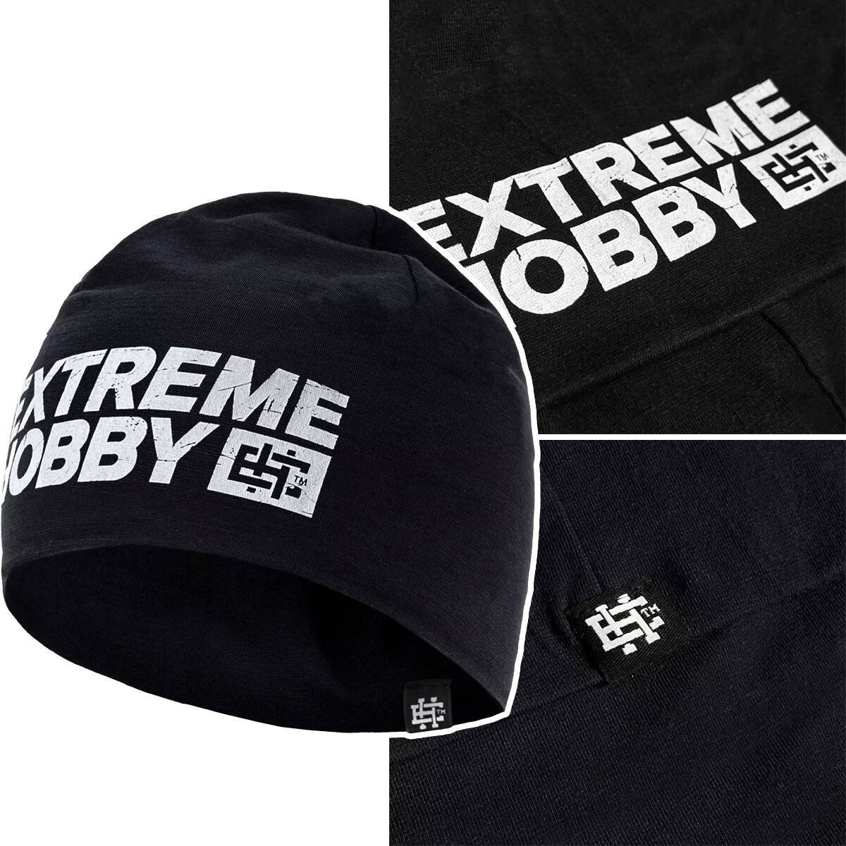 Czapka Bawełniana Beanie Zimowa Extreme Hobby Block Czarna R. L/Xl