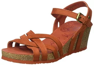 Sandały damskie - Panama Jack Damskie sandały Vera Basics z obcasem klinowym, rdzawy brązowy, 40 EU - grafika 1