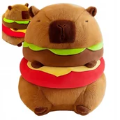 Maskotki i pluszaki - MASKOTKA KAPIBARA HAMBURGER PLUSZOWA BURGER MIĘKKA ZABAWKA NA PREZENT 30CM - miniaturka - grafika 1