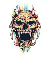 Pasmanteria - Naprasowanka Czaszka śmierć skull 32 - miniaturka - grafika 1